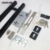 Sistema de Fechadura para Porta de Entrada de Vila de Comércio Exterior Transfronteiriço, Ferragens de Porta com Eixo Deslocado, Trava à Prova de Vento, Fechadura Mecânica Antifurto