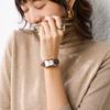 Suéter de moda de otoño e invierno con cuello alto de pelo, manga larga, femenino, delgado, base femenina, tejido, chaqueta de cuello alto, una generación de cabello