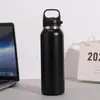 Copo térmico de aço inoxidável de grande capacidade com abertura de um toque, mantém as bebidas quentes ou frias, adequado para esportes ao ar livre, uso no carro e infusão de chá