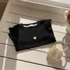 Camiseta de Manga Larga con Bloques de Color y Mangas de Murciélago Estilo Nuevo Primavera y Otoño Top Dulce Coreano Bordado de Corazón Camiseta de Manga Larga para Niñas