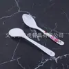 Louça de Melamina Anti-Escaldante e Anti-Queda Plástico Colher Estampada Colher de Sopa Comércio Exterior Colher de Melamina Colher com Decalque Branco