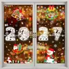Nuevas Calcomanías Navideñas para Ventana Decoración Navideña Creativa Calcomanías para Ventana de Viejo Muñeco de Nieve Alce Copo de Nieve Calcomanías Estáticas