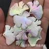Fita Uv Colorida Perfurada Folha de Ginkgo DIY Artesanal Flor Tecida Carrinho de Flores Pendurado Acessórios de Material de Resina para Carro e Bolsas