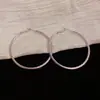 Moda Europea y Americana Elegante Exagerados de Metal Texturizado Pendientes Grandes Femeninos Simples Adelgazantes Estilo Frío Pendientes Venta al por Mayor