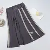 Novedad Primavera 2025 Pantalones Acampanados de Yoga de Cintura Alta para Niñas Raya Vertical Ajustados Transpirables Pantalones para Niños Transfronterizo Cabello