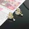 Clips de Orelha de Pérola para Mulheres Sem Orelhas Furadas, Design de Bobina de Mosquito, Estilo Coreano, Brincos de Alta Qualidade, Brincos de Luxo Leve, Estilo Retrô de Hong Kong, Modernos e Versáteis