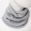 Novo Outono Inverno Quente Pelúcia Malha de Bambu Gola Alta Cachecol para Homens Mulheres Amigo da Pele Pequeno Cachecol Aquecedor de Pescoço Cor Sólida Versátil