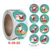 Etiqueta adhesiva en rollo de nuevo estilo de Amazon para regalo navideño, decoración de regalos, serie de etiquetas adhesivas