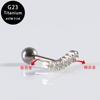 Aretes Perforados Aretes de Studs Cocleares Titanio G23 Rosca Interna Studs para Labio Studs para Hélice Auricular Moda F Titanio Cartílago