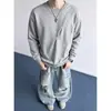 Sudadera Plisada de Retazos Simple Estilo Americano Nueva Otoño 2026 para Hombre, Moda Urbana Versátil Holgada Casual