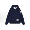 Cárdigan Sudadera Corta con Capucha Tres Rayas Otoño 2026 para Hombres y Mujeres Estilo Coreano Holgado con Cremallera Ropa Exterior Petite Top
