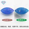 Huagang Piedra Preciosa Ojo de Caballo Síntesis Síntesis Aobao Piedra Preciosa Piedra Cruda Forma de Hoja Base Plana Superficie Lisa Piedra Ópalo Taladro FH15