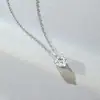 Colar Clássico de Moissanita Diamantada em Formato de Coração Doce para Mulheres Prata de Lei S925 Joia de Prata de Luxo Leve de Alto Padrão Pingente de Amor Presente