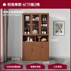 Estantería moderna y sencilla, a prueba de polvo, con puerta, para el hogar, estantería de suelo, armario de almacenamiento multicapa.