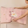 Funda de almohada de algodón puro, Par de algodón, Funda de almohada de gasa de dibujos animados, Antideslizante, Anticaída, Funda de almohada para el hogar, Paquete individual