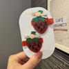 Horquilla de fruta coreana, accesorios para el cabello para niños, horquilla de princesa con fresas trituradas de verano, pinza lateral para bebé, venta al por mayor