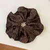 Lazo para el cabello suave y de alta gama, Moño para el cabello estilo perezoso, Estampado de leopardo Nuevo Scrunchie Grande 2026