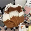 Otoño e Invierno Imitación de Visón Calientes Tejidos para Hombres y Mujeres Retro Americano Nicho Degradado de Alta Gama Holgados Perezosos Tejidos