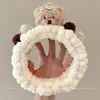 Linha do cabelo alta presilha de cabelo requintada atmosfera fofa faixa de cabeça adorno de cabeça estilo coreano feminina tiaras de cabeça de urso não apertam no elástico do cabelo