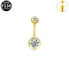 Gaibei Europeo y Americano Transfronterizo Aleación de Titanio G23 Moda Modelo Básico Grado Médico Piercing Anillo para Ombligo Joyería Suministro Directo de Fábrica