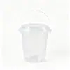 Recipiente de Alimentos Selado Espessado Balde de 1 Litro Copo para Chá de Frutas Balde Ton-Ton com Duas Aberturas Balde de Plástico para Chá de Leite e Iogurte Balde Redondo