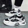 Zapatos transpirables para hombre, tendencia popular de primavera 2025, para jóvenes, con malla reforzada, para papá, zapatillas para correr con suela gruesa.