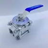 Válvula de bola ajustable de acero inoxidable, diseño de dos piezas, con roscas internas y un dial graduado, interruptor manual de agua y gas, 1/2 pulgada (DN15)
