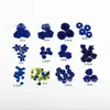 Flores de tela hechas a mano DIY 75 piezas de la serie azul zafiro flor para la cabeza corsage joyería caja de dulces flores decorativas venta caliente de comercio exterior