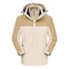 Chaqueta de invierno desmontable con logotipo forrado de polar para trabajo al aire libre, ropa de jardín, bordado con estampado tres en uno