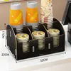 Suporte de armazenamento de copos de papel descartáveis para atacado para lojas de milk tea, dispensador de copos para cafeterias, porta-copos multifuncional de mesa para balcão de bar
