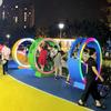 Fonte de luz interativa ponto panorâmico de bicicleta adulto pisando esportes aquáticos Parque Fitness Equipamento de entretenimento interativo