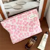 Bolsa de Maquillaje Floral de Alto Valor Estético, Fresca y Sencilla, Bolsa de Almacenamiento para Cuidado de la Piel de Viaje de Gran Capacidad, Bolsa de Maquillaje Portátil