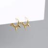 925 Anti-prata Barb Pointed Cone Brincos Estilo Francês Retro Rebite Elegante High-end All-match Cross-border Ear Buckle Ear Ring