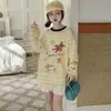 Conjunto de Saia e Blusa de Algodão Puro com Listras Estampadas para Meninas - Lançamento 2026 - Estiloso e Moderno