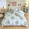 Conjunto de Cama Quatro Peças Desenho Animado Algodão Lavado Lençóis Colcha Outono e Inverno Dormitório Solteiro Conjunto de Cama Três Peças 2025