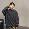 Camada Base de Pelúcia para Meninos 2026 Novo Estilo Camiseta de Gola Alta Meia para Bebê Roupa de Inverno Infantil Top T Aconchegante Espesso