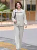 Conjunto deportivo de otoño para mamá 2026 nuevo elegante de dos piezas chaqueta casual y top para mujeres de mediana edad y mayores para primavera y otoño