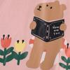 Camiseta de manga curta para meninas verão 2024 nova infantil lazer estilo estrangeiro urso infantil meia manga uma geração de cabelo