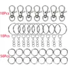 Accesorios para Joyería DIY Set Combinado de Llaveros Metálicos Colgantes con Cadena Cierre de Pinza de Langosta Combinación de Accesorios para Llaveros