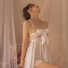 Camisola Sexy de Lingerie com Alças, Tamanho Grande, Laço, Estilo Princesa de Puro Desejo, Não Precisa Tirar, Roupa de Dormir Charmosa e Quente para Casa