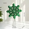 Estrella decorativa para la punta del árbol color champán, estrella explosiva de espuma, decoración navideña con purpurina, adorno navideño, decoración de mesa navideña