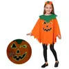 Disfraces de cosplay para fiesta de Halloween para adultos y niños, capa de calabaza, chal de calabaza, sombrero de calabaza, diadema