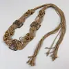 Cinturón Trenzado de Cuerda de Cera Estilo Retro Bohemio para Mujer Estilo Étnico Cuerda de Cintura Tejida a Mano Cinturón de Mujer Venta al por Mayor