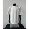 Diseño Americano Gama Alta Remache Metálico Camiseta Suelta de Manga Corta Ropa Casual de Manga Corta para Hombre Verano