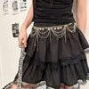 Cadena de Cintura de Metal con Corazón y Perla Estilo Europeo y Americano Cadena de Estrella Femenina Moda de Nicho Accesorios de Cadena Corporal con Borla y Mariposa para Mujer