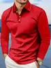 Tamanho Europeu Transfronteiriço Conjunto de 3 Peças Camisa Polo de Manga Longa Masculina Casual de Negócios Top Gola Lapela Camiseta de Manga Longa Camisa Base de Outono