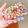 Pulseira Kuromi Infantil Sanrio Meninas Doce Fofa Desenho Animado Feita à Mão Corda de Mão Pequeno Presente Acessórios Delicados