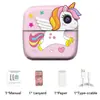 Novos produtos transfronteiriços Mini câmera de impressão digital Polonoid de desenho animado infantil Câmera SLR pequena para impressão fotográfica