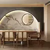 Tela de pared de paisaje de concepto artístico de estilo antiguo chino decoración de mural para vestíbulo de hotel salón de belleza sala de té papel tapiz de salud estilo chino