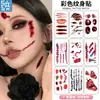 Pegatinas de Tatuaje de Halloween Impermeables y a Prueba de Sudor Desechables Herida de Terror Maquillaje para Fiesta Pegatinas de Tatuaje Facial Hechas a Medida